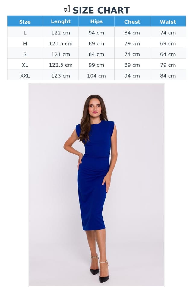 Love Lace Love Lace Women's Minimalist Stretch Knit Tube Midi Dress in Blue - 3
