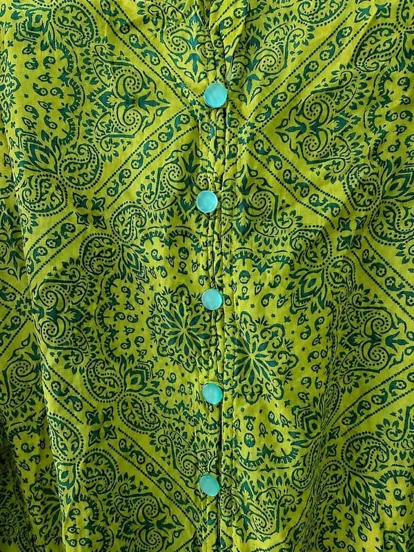 NJ Couture Barok Green & Teal Paisley Boho Dress – Size M – New With Tags
