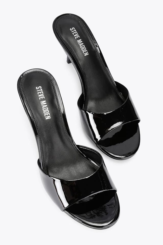 Steve Madden STEVE MADDEN Women's 'Kendrix Black' Leather Patent Heels in Black - 2