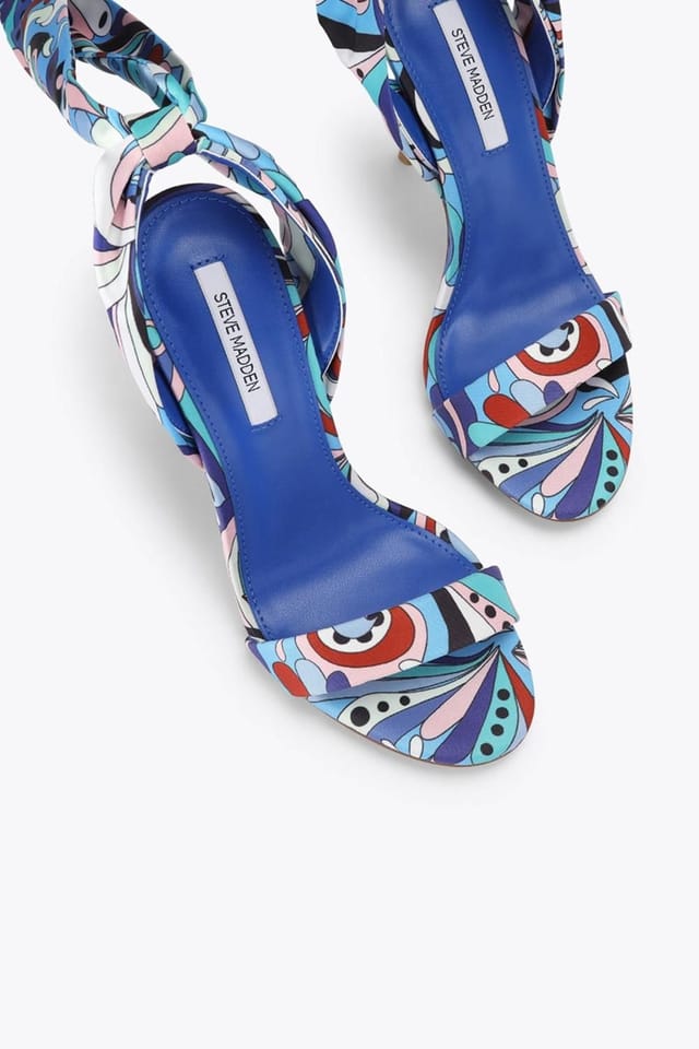Steve Madden STEVE MADDEN Women's 'Evren Blue' Fabric Heels in Blue - 2