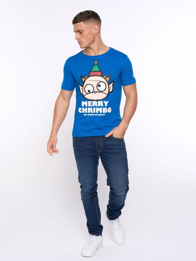 Xplicit Xplicit Men's Drunk Elf T-Shirt in Blue - 2