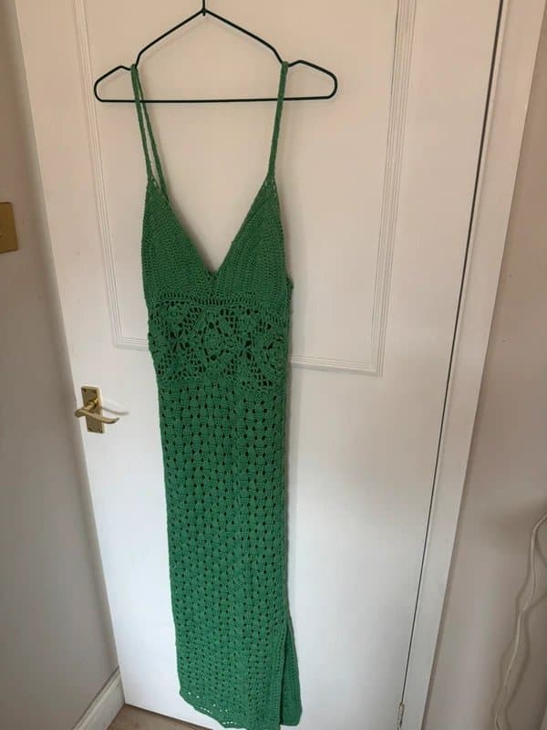 ASOS Design Green Crochet Dress