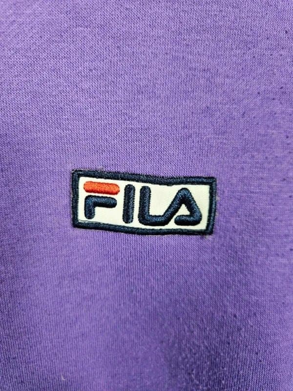 FILA FILA - Oversized Purple Hoodie - Streetwear - UK L
