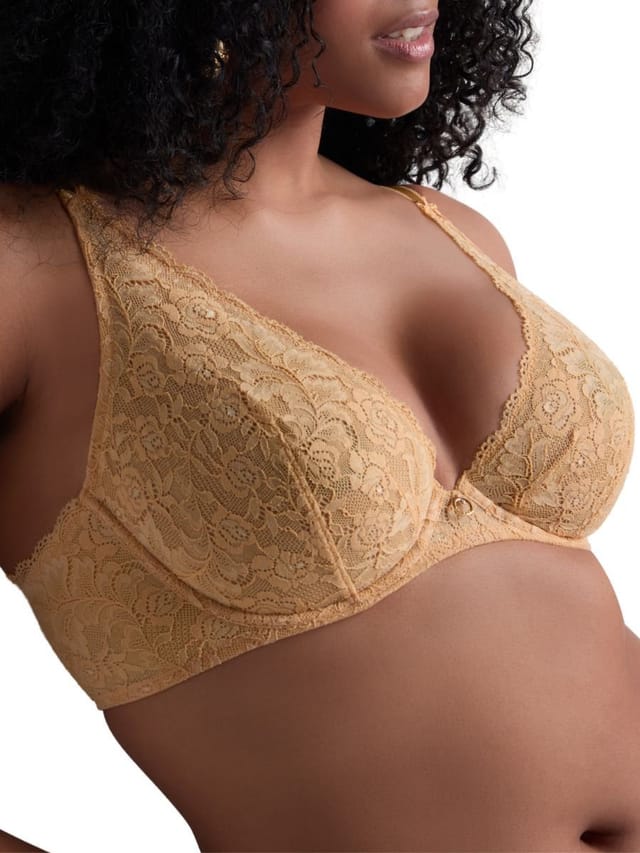 Aubade Aubade Women's Rosessence Care Triangle Plunge Bra in Yellow - 3