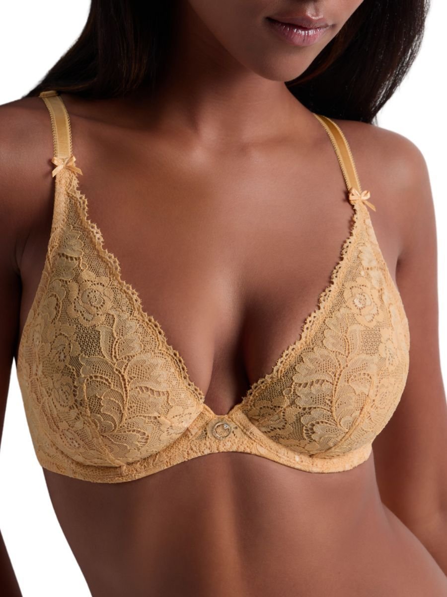 Aubade Aubade Women's Rosessence Care Triangle Plunge Bra in Yellow - 4