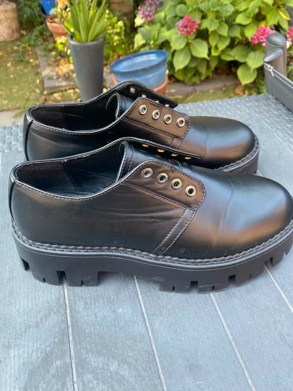 Bershka Bershka Black Chunky Platform Derby Shoes