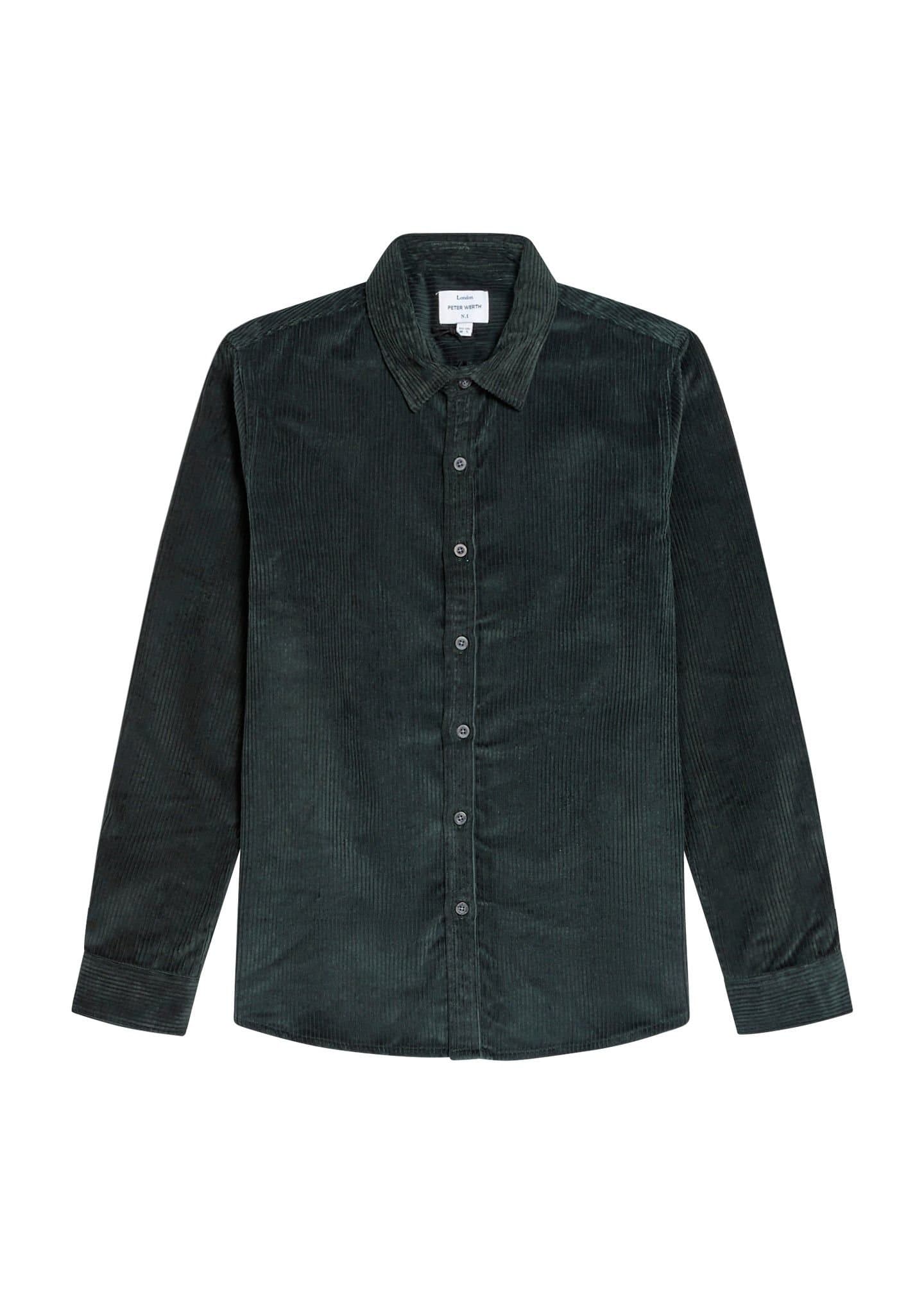 Peter Werth Peter Werth Olive Corduroy Long-Sleeve Shirt