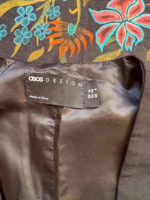 ASOS Design black fitted waistcoat