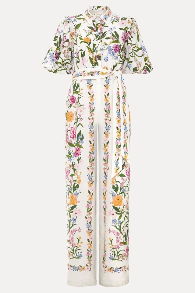 Phase Eight Phase Eight Women's Petite Camilla Collard Wide-Leg Jumpsuit in White - 2