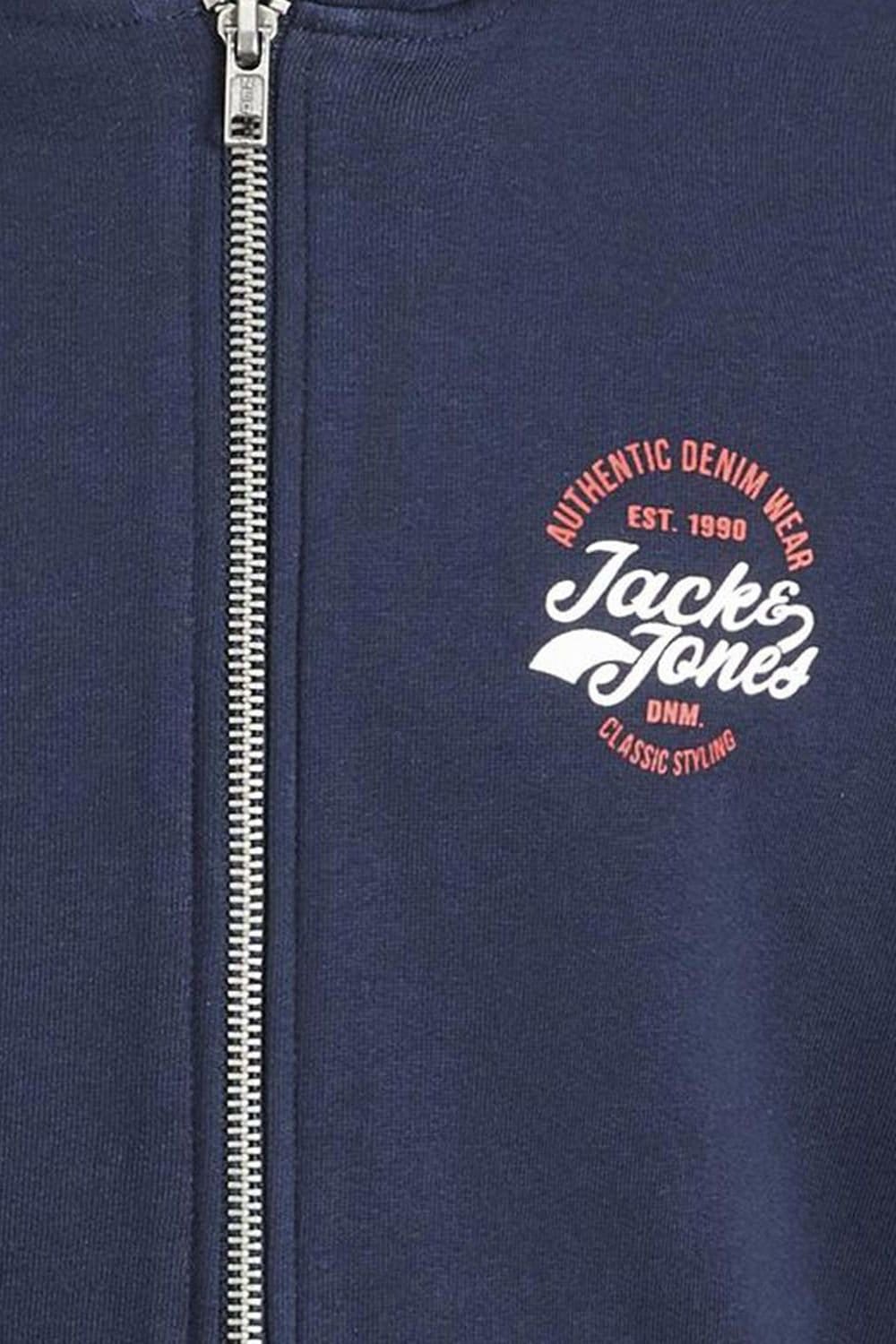 jack & jones Jack & Jones Men's Junior 2 Pcs Sweat Zip Hoodie Set Navy/Pink Blazer in Navy - 4