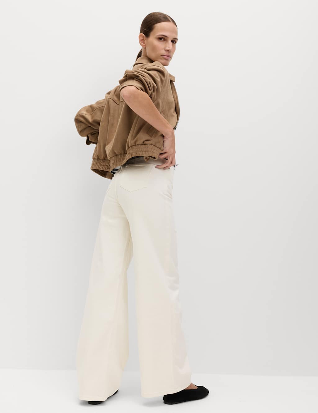 Marks & Spencer M&S The Wide-Leg Jeans Ivory - 2