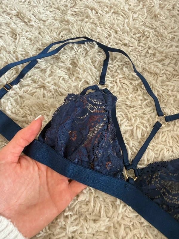 ASOS ASOS Blue Eyelet Lace Bralet