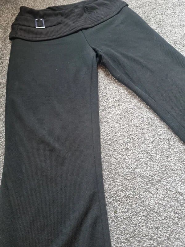 Shein Shein black comfortable baggy leggings with silver accessory size L