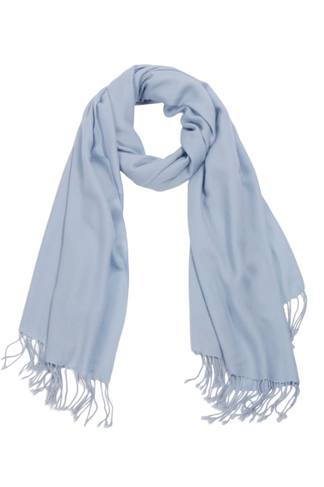 Pure Collection Pure Collection Women's Super Soft Cashmere Blend Pashmina in Light Blue - 2