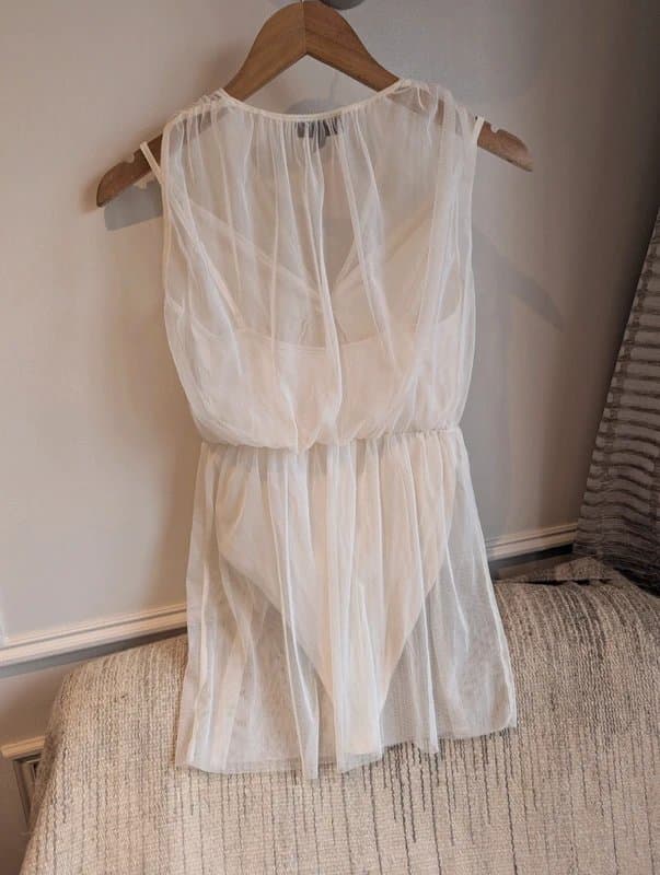 Topshop Topshop Women's Bodysuit fairy whimsigoth 8 Y2K Mesh sexy body tulle ballet