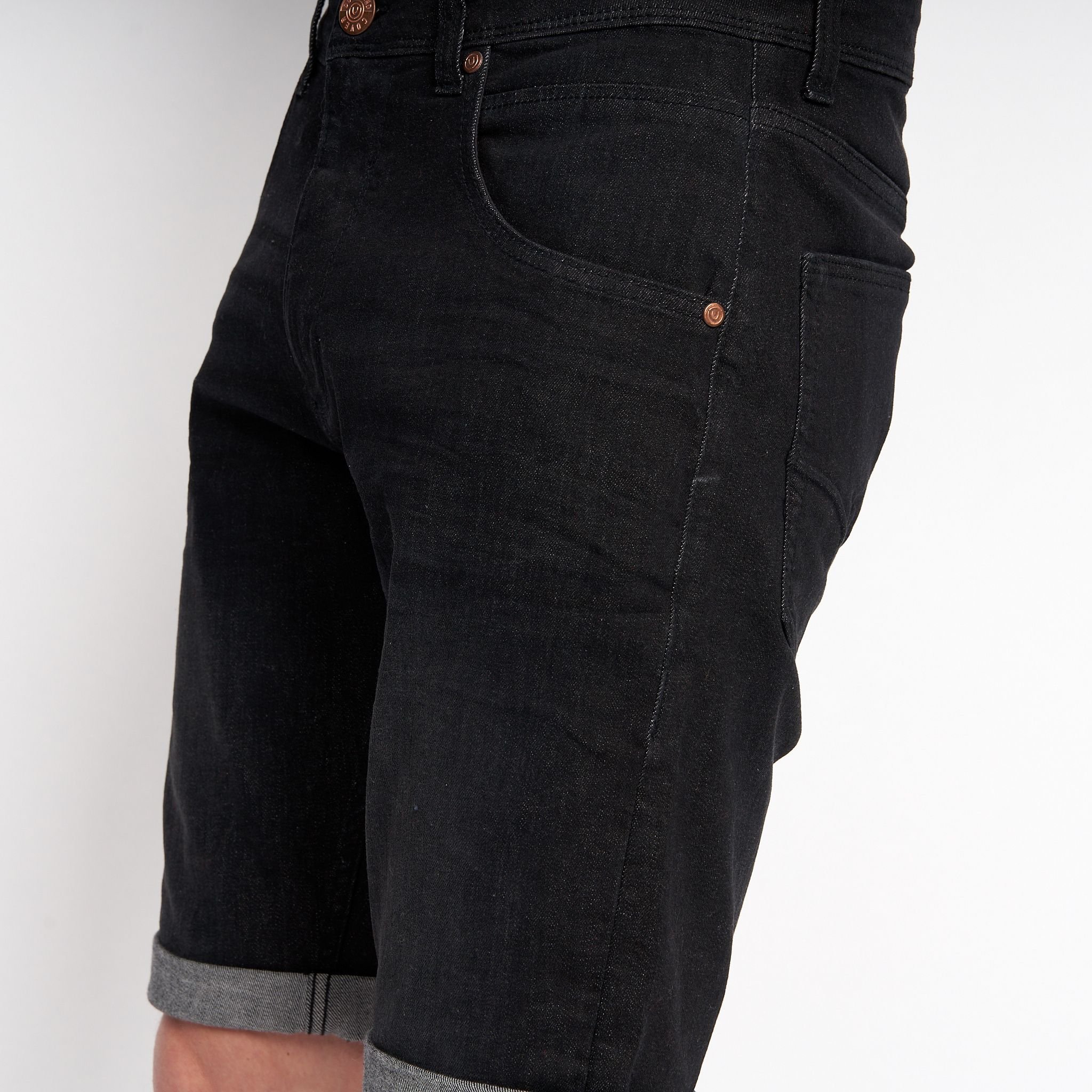 Duck&Cover Duck&Cover Men's Mustone Denim Shorts in Black - 2