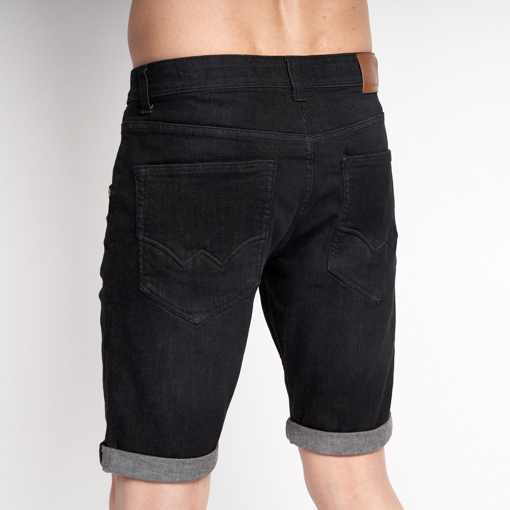 Duck&Cover Duck&Cover Men's Mustone Denim Shorts in Black - 4