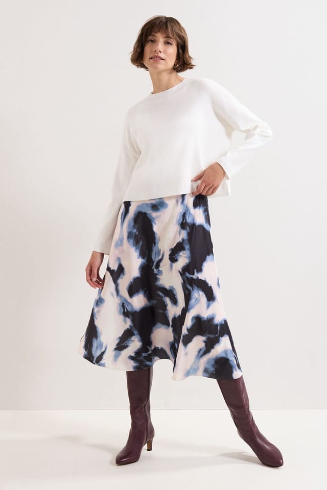 Phase Eight Phase Eight Women's Issy Tye Dye 2-in-1 Midi Dress in Pale Pink - 3