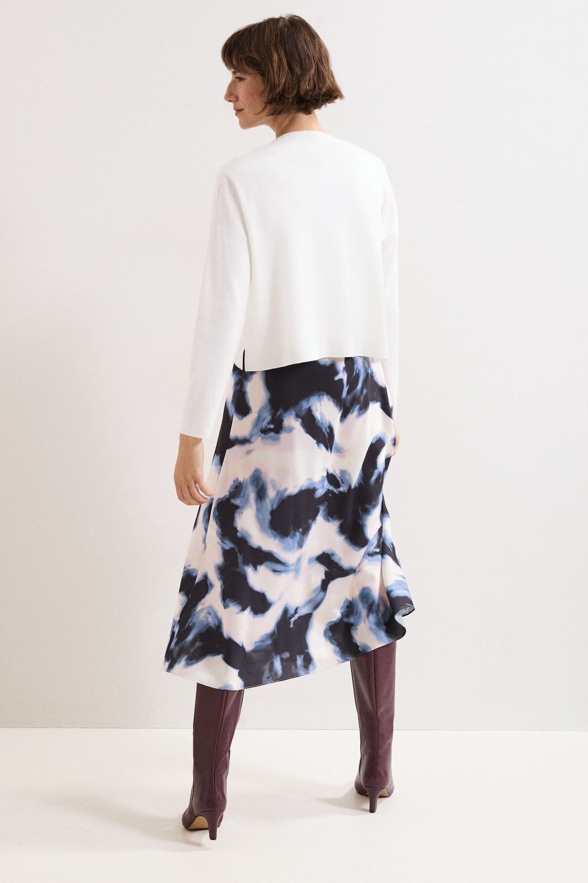 Phase Eight Phase Eight Women's Issy Tye Dye 2-in-1 Midi Dress in Pale Pink - 4