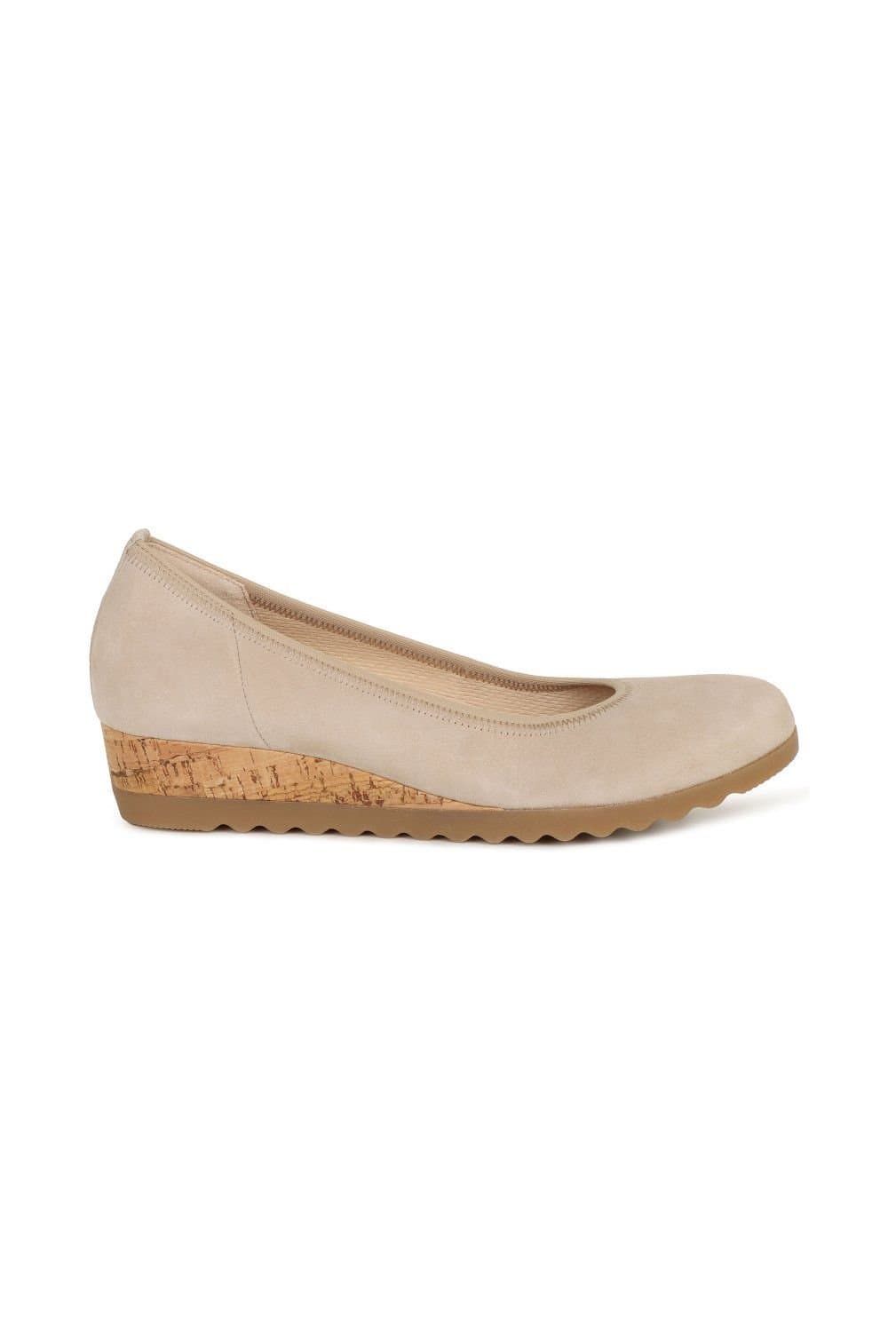 Gabor Gabor Women's 'Epworth' Low Wedge Heeled Shoes in Light Beige