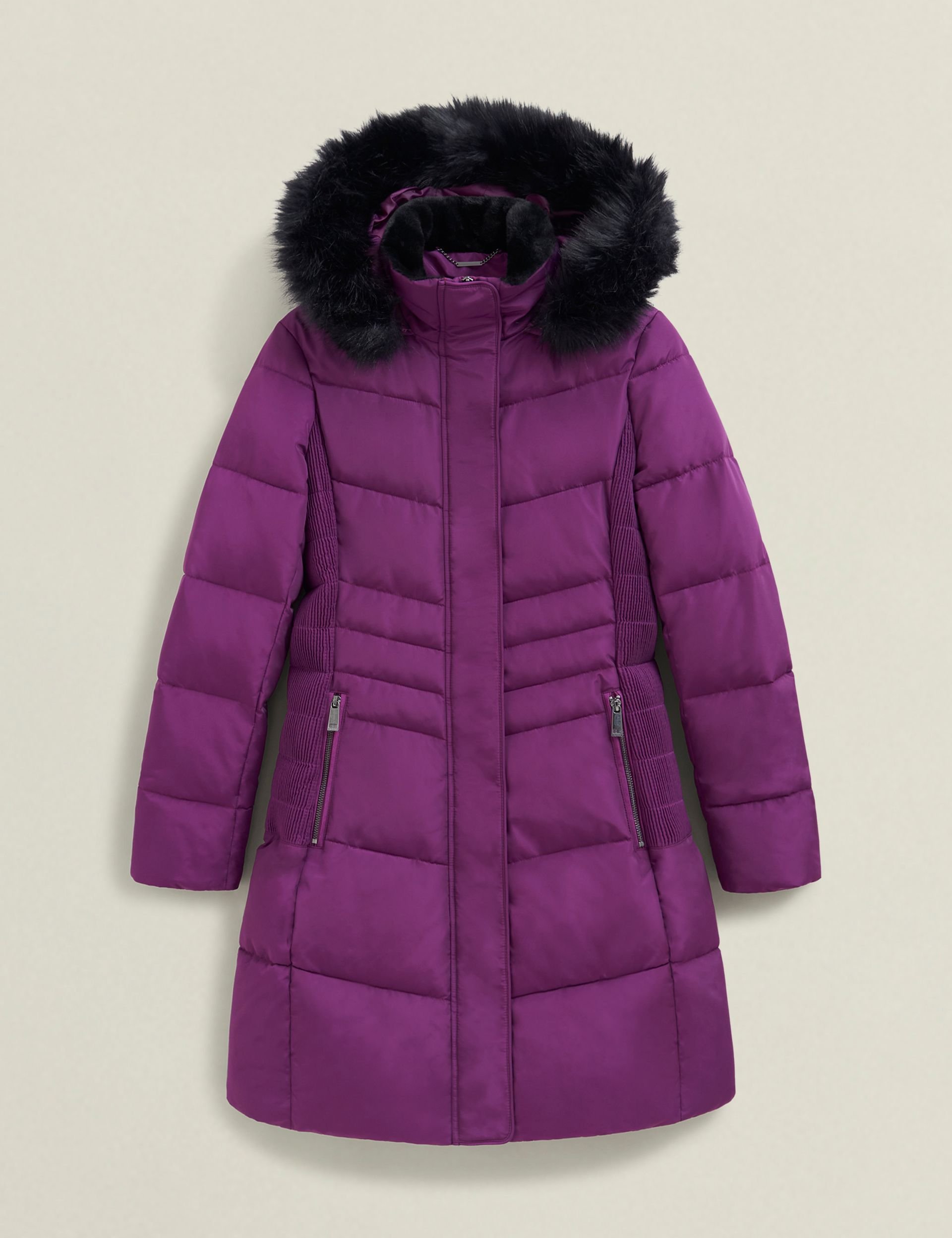 Hobbs London Hobbs London Women's Jaymie Puffer Coat in Grape - 2