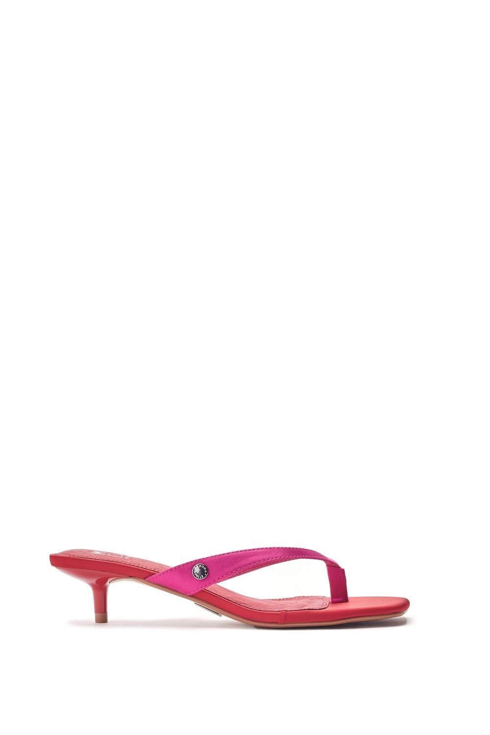 Moda In Pelle Moda In Pelle Red Satin Heeled Sandals