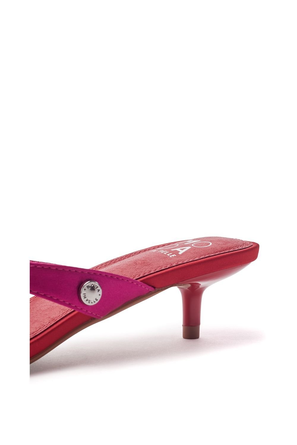 Moda In Pelle Moda In Pelle Women's 'Melodi' Satin Heeled Sandals in Red - 4