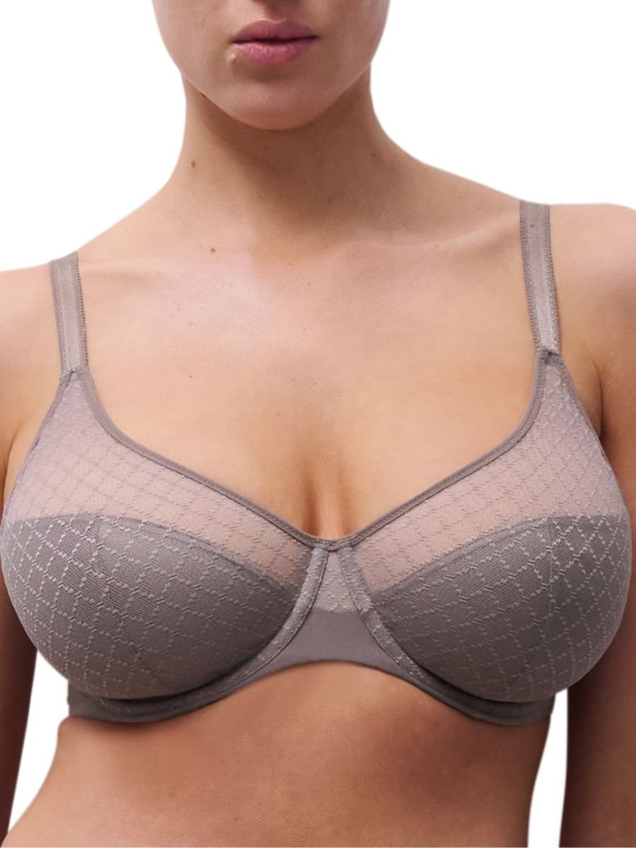 Chantelle Chantelle Women's Norah Chic Covering Moulded Bra in Grey - 3
