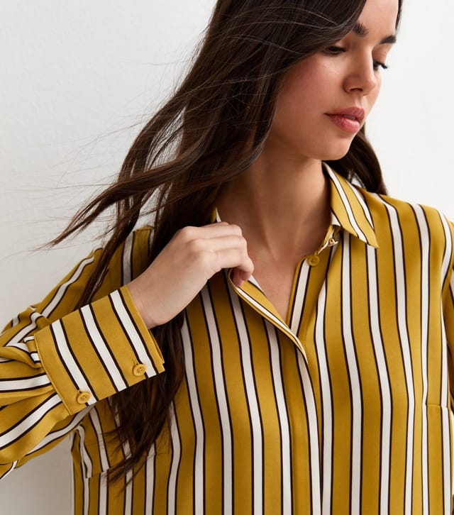 New Look Women's Green Striped Claire Shirt New Look - 3