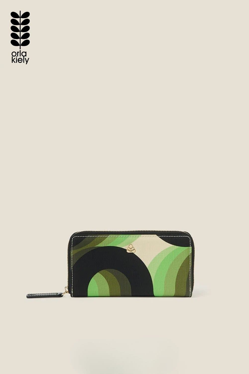 Orla Kiely Orla Kiely Women's Forget Me Not Wallet - Rolling Waves Electra in Green