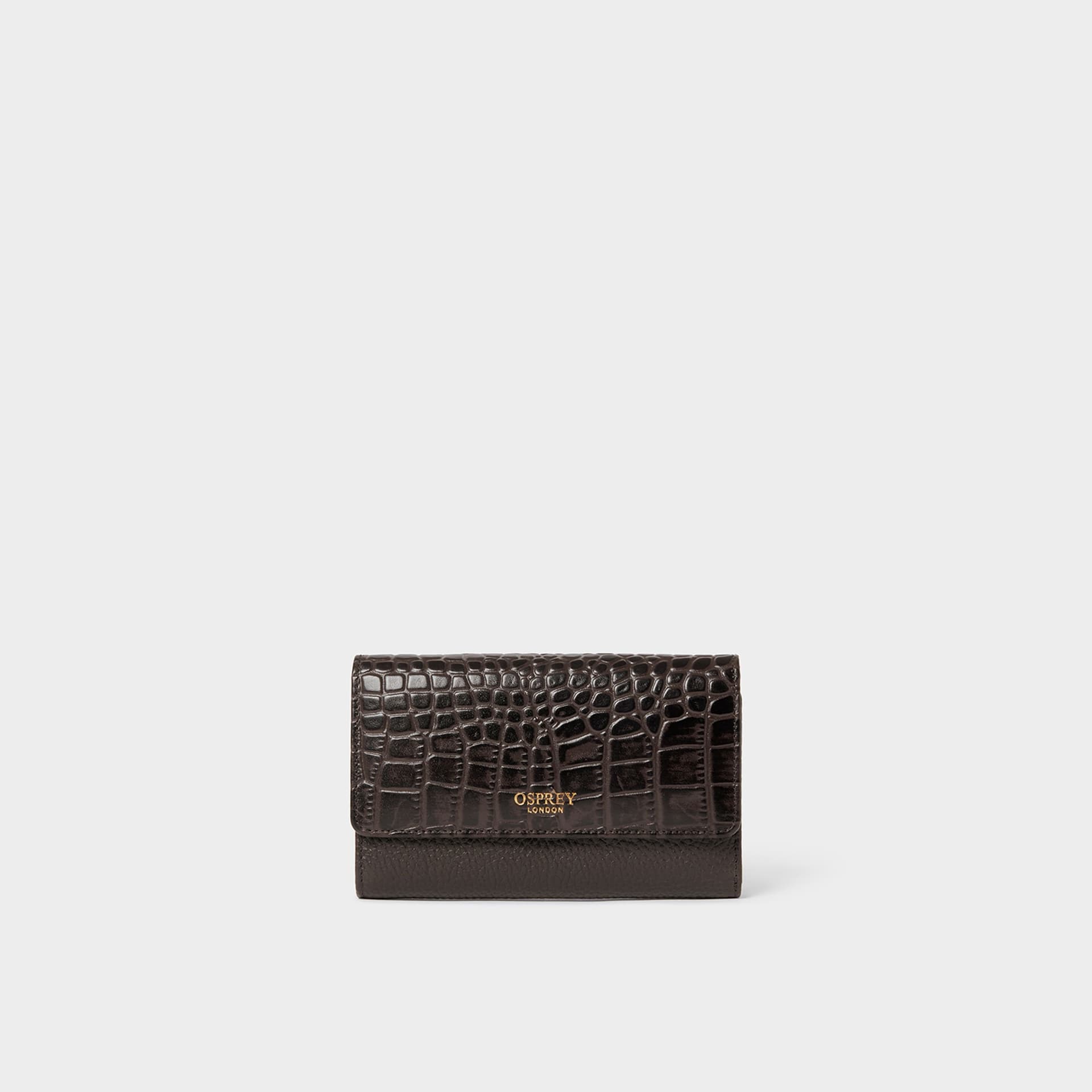 OSPREY LONDON OSPREY LONDON Women's The Kellie Leather Matinee Purse in Chocolate