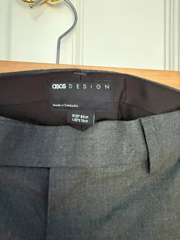 ASOS Design ASOS Design men’s smart grey trousers BNWT