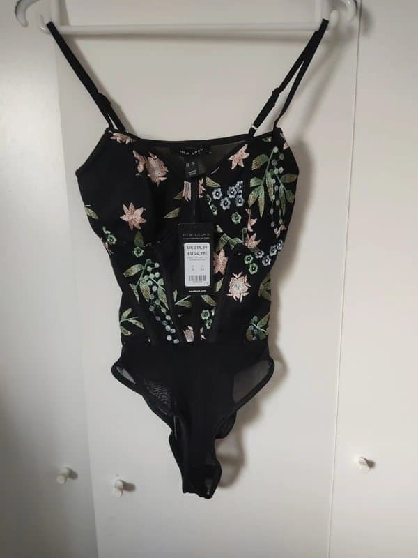 New Look New look womens (lace/tulle/embroidered) bodysuit size 6