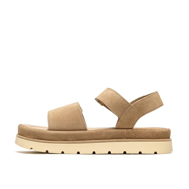 Clarks Clarks Women's Sorella Strap Sand Suede Flat Sandals, Flatforms in Beige - 2