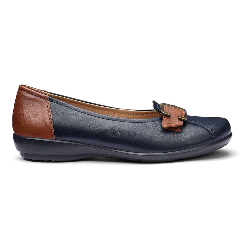 Hotter Hotter Women's 'Linnet' Ballerina Pumps in Navy