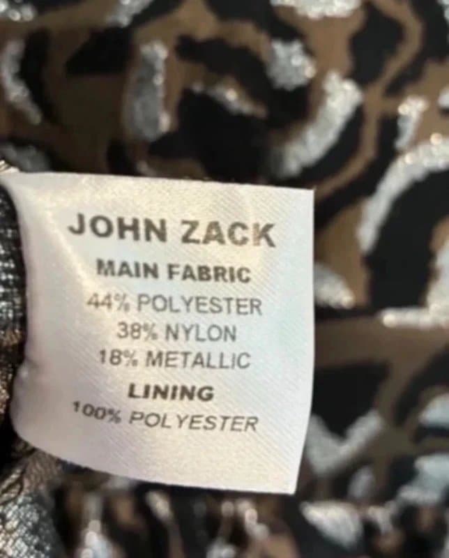 Zack John Zack London Metallic Gold & Black Floral Brocade Skater Dress – Size 12
