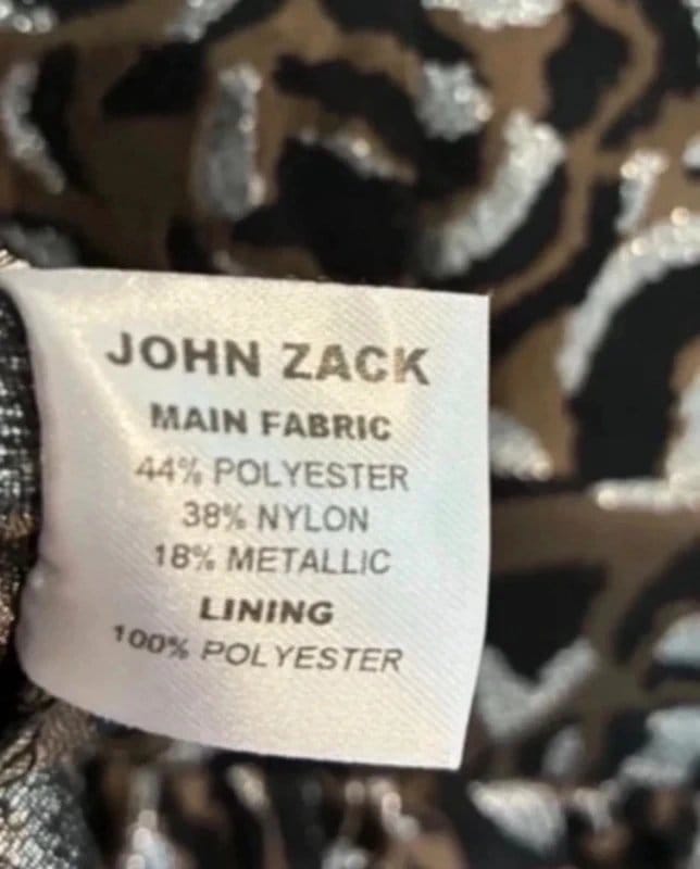John Zack London Gold & Black Floral Brocade Skater Dress – Size