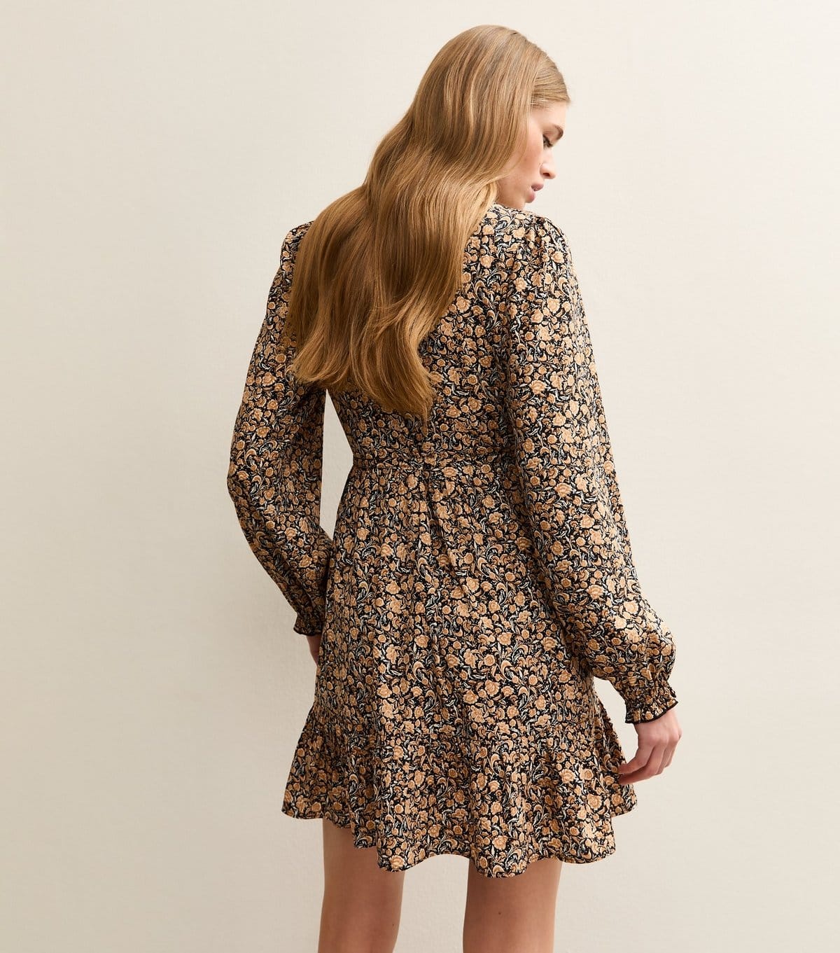 New Look Women's Yellow Floral Long Sleeve Mini Dress New Look - 4