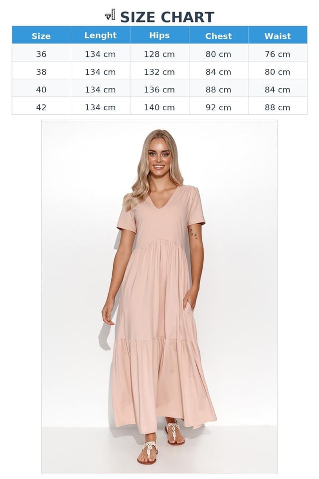 Love Lace Love Lace Women's Maxi Knit Dress with V Neck Ruffles in Pink - 3
