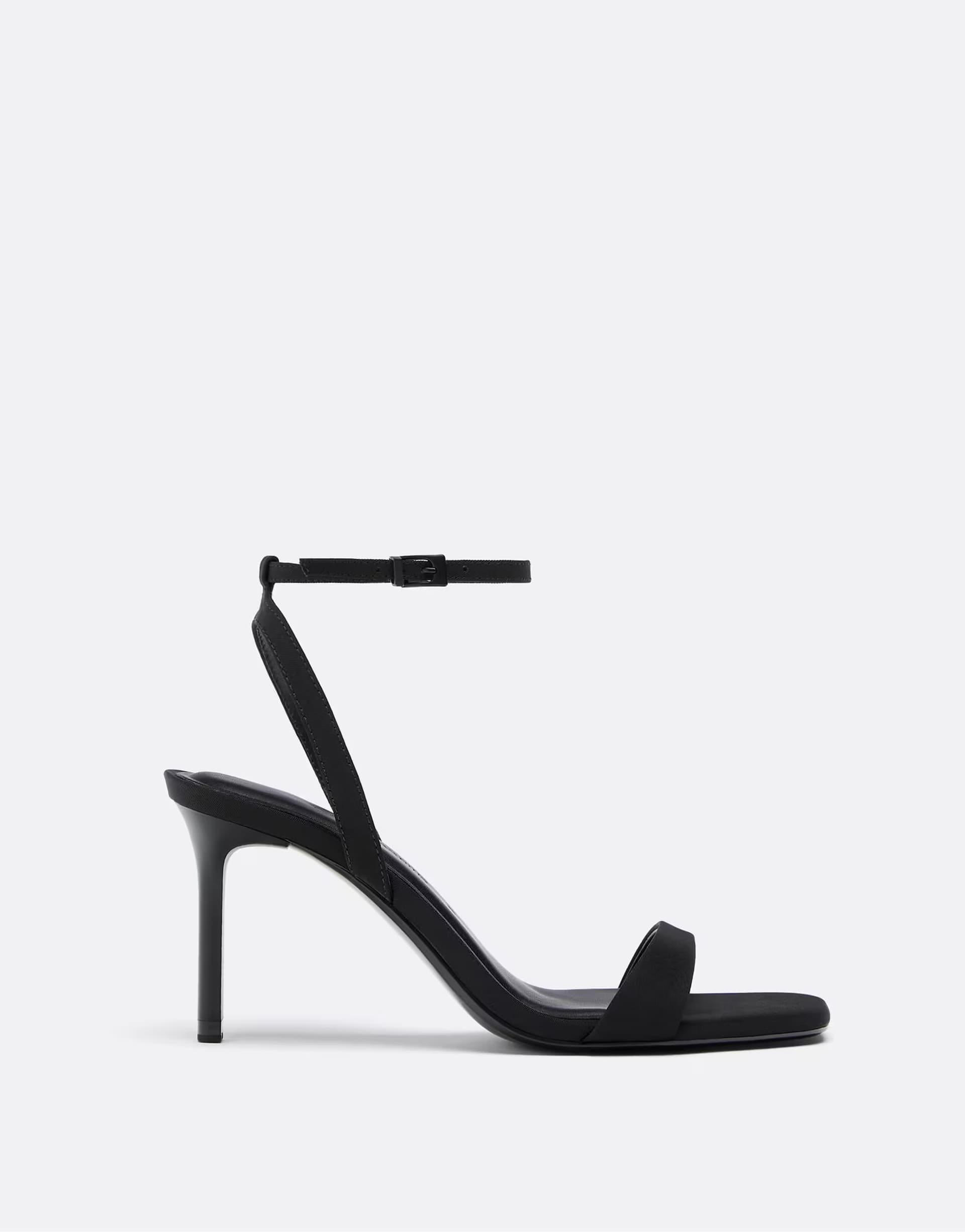 ASOS Stradivarius High heeled sandals in black in black