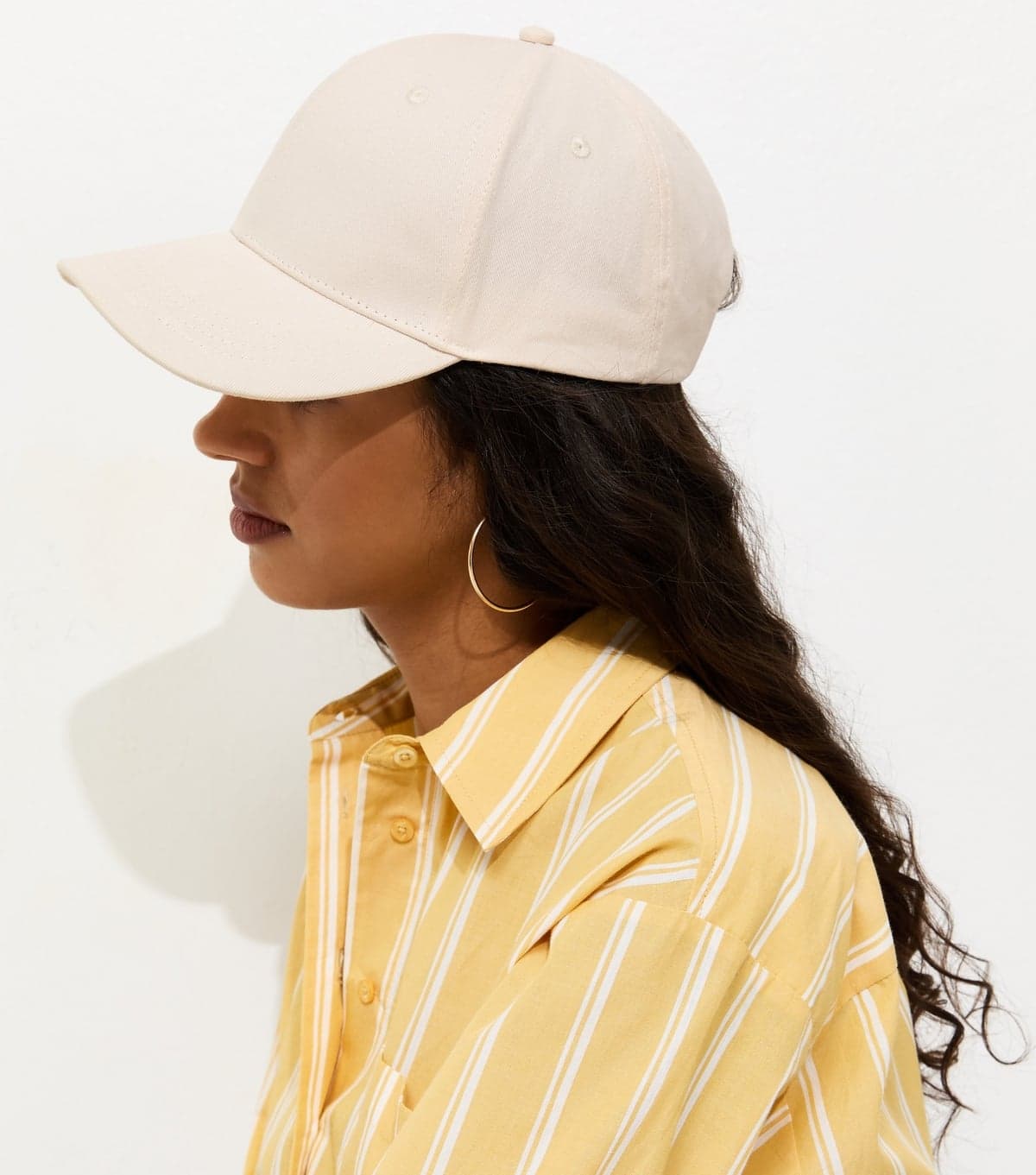 New Look New Look Stone Topstitched Cap