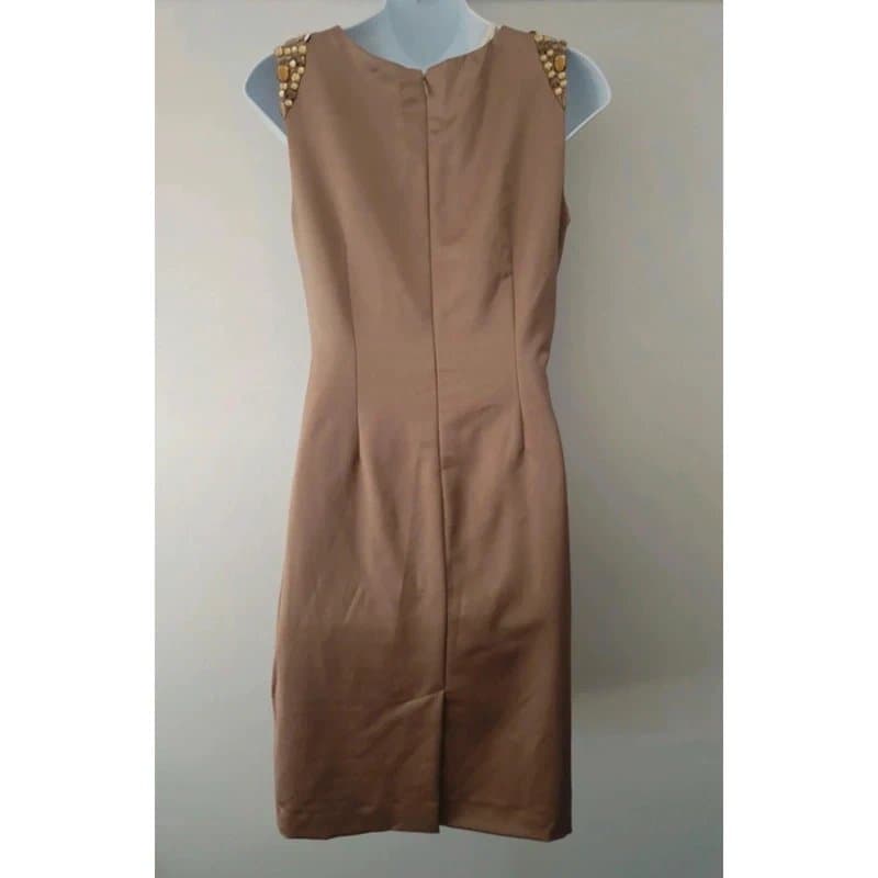 Kaliko Kaliko premium gold ruched embellished party and cocktail dress UK size 8 brand new with tags