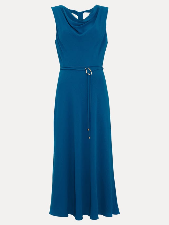 Phase Eight Phase Eight Women's Cassidy Sleeveless Cowl Neck Midi Dress in Turquoise - 2
