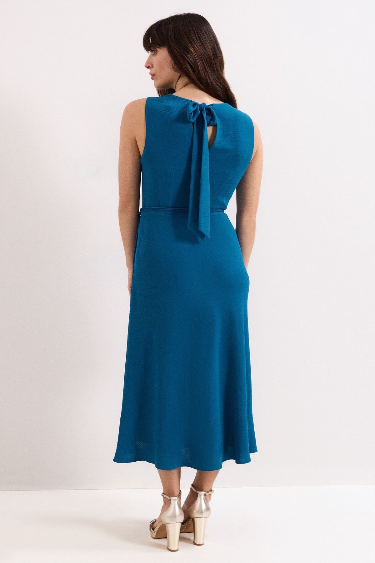 Phase Eight Phase Eight Women's Cassidy Sleeveless Cowl Neck Midi Dress in Turquoise - 4
