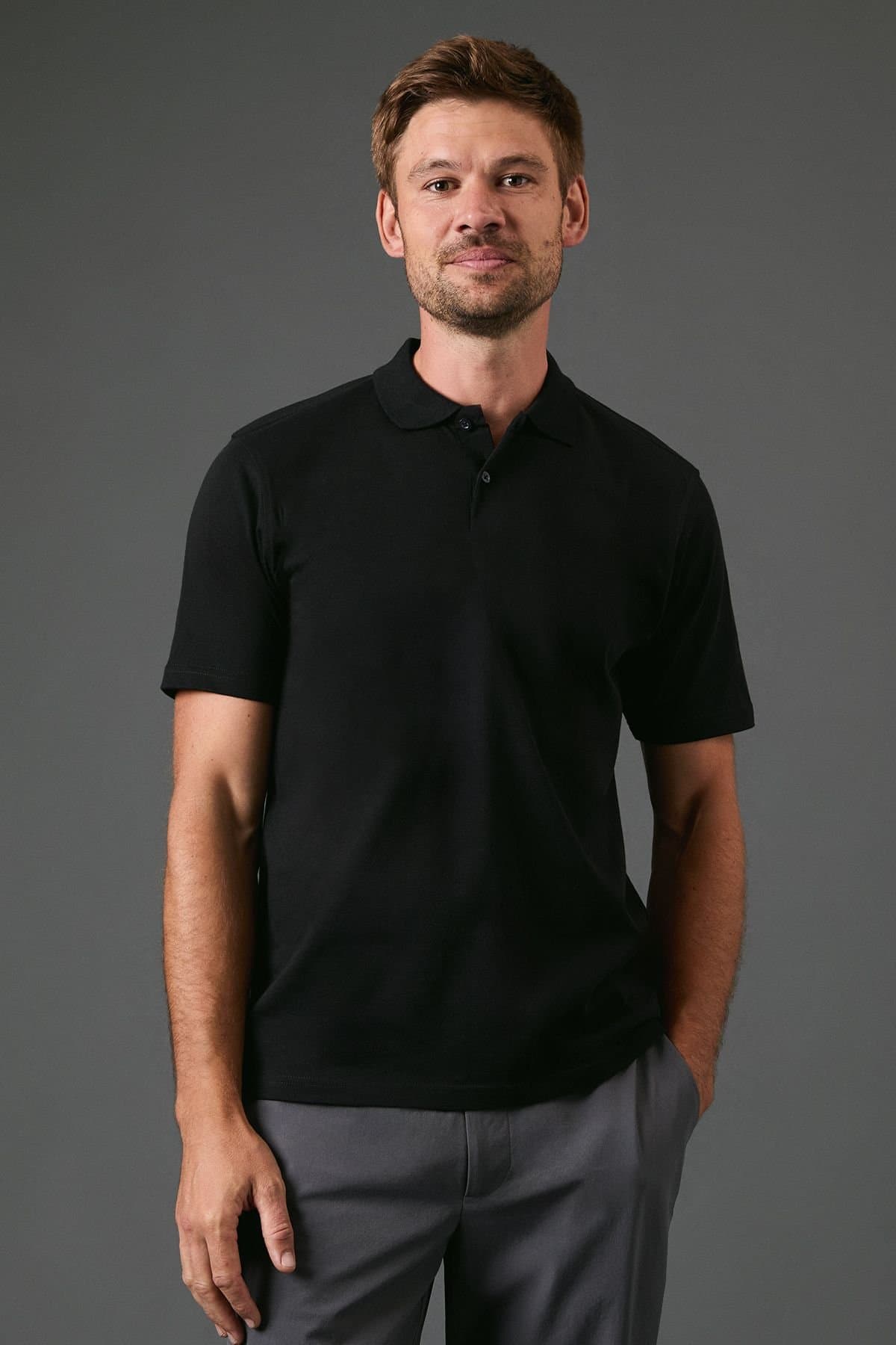 Burton Burton Men's Black Jersey Polo Shirt