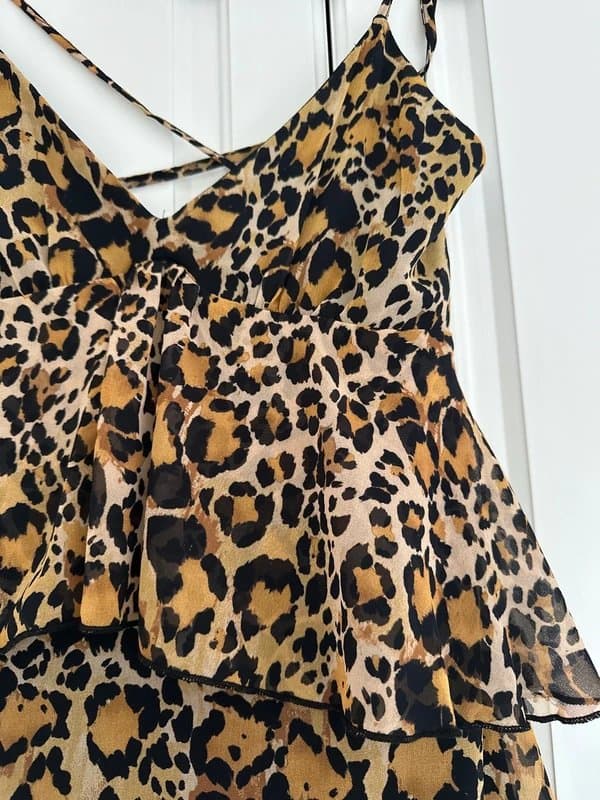 Bershka Bershka leopard print chiffon mini dress