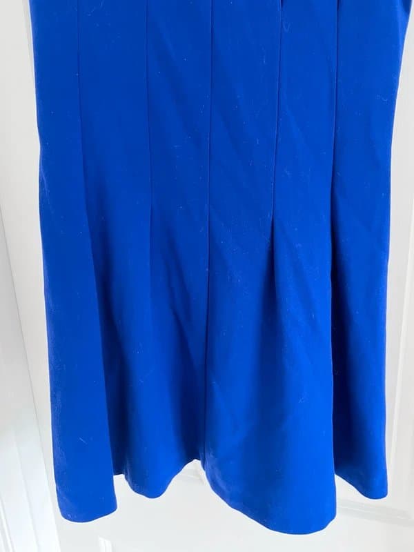 Topshop Topshop Size 12 Royal Blue Mini Dress Round Neck Sleeveless Short Frock Party