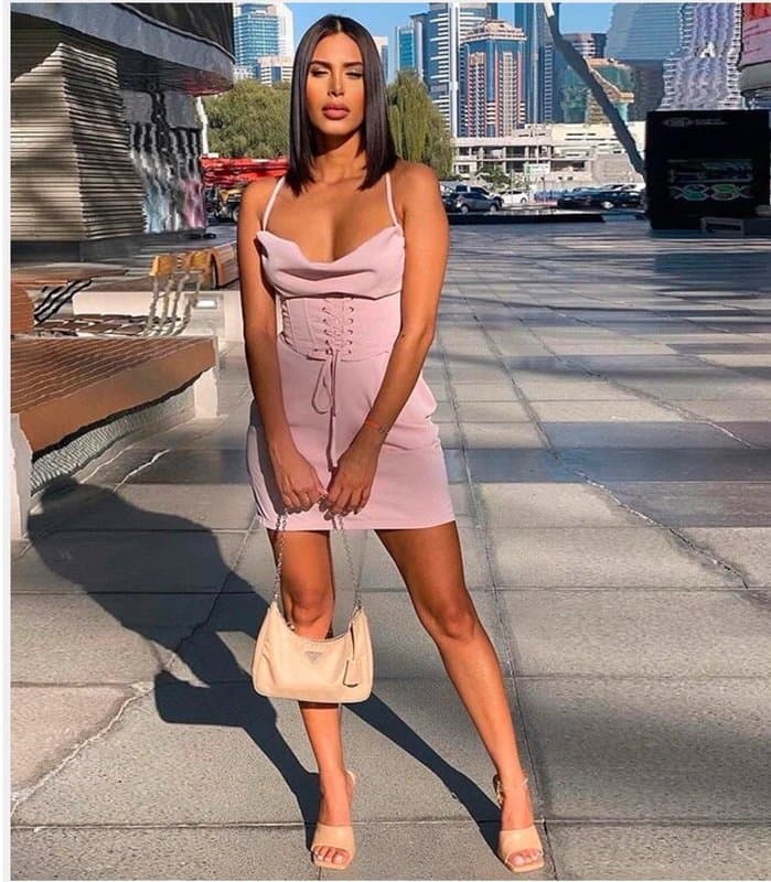 Club L Club L Pink Blush corset mini dress