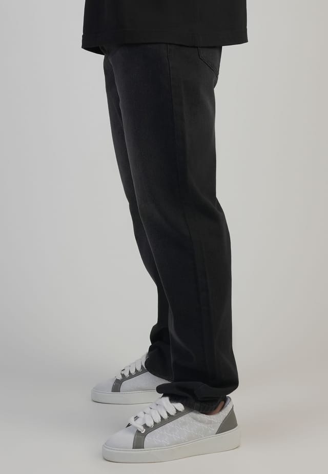 SikSilk SikSilk Men's Straight Fit Jeans in Black - 2