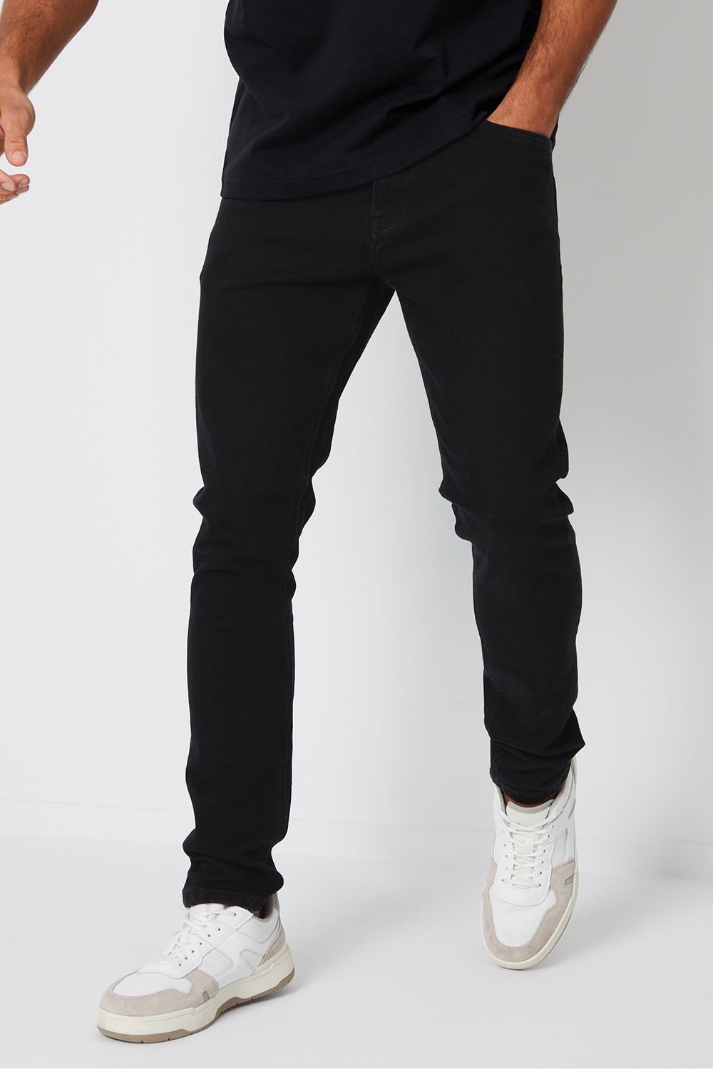 Threadbare Threadbare Men's 'Pendlebury' Skinny Fit Jeans With Stretch in Black - 2